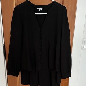 Naked Zebra Classic Black Button-Down Blouse